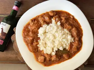 Пилешки кебап с червено вино
