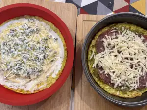 Пица с блат от тиквички и моцарела