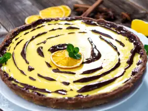 Портокалов крем пай с шоколад