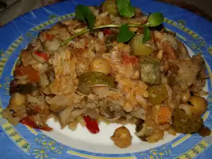 Рибник със скумрия, нахут и ориз