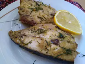 Печена скумрия с микс Котани