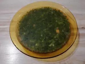 Спаначена супа с кускус