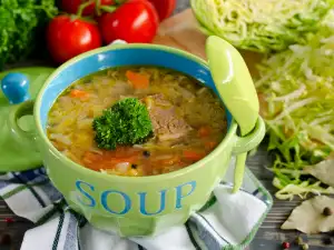 Телешка зелева чорба