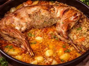 Задушен заек на фурна