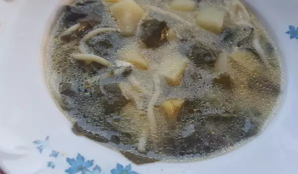 Супа от алабаш и зелении в мултикукър