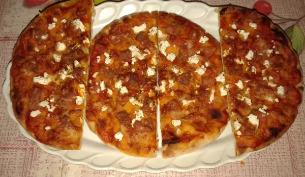 Бърза пица с блат от пърленка