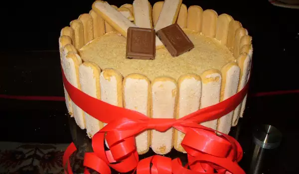 Бишкотена торта с маскарпоне и шоколад