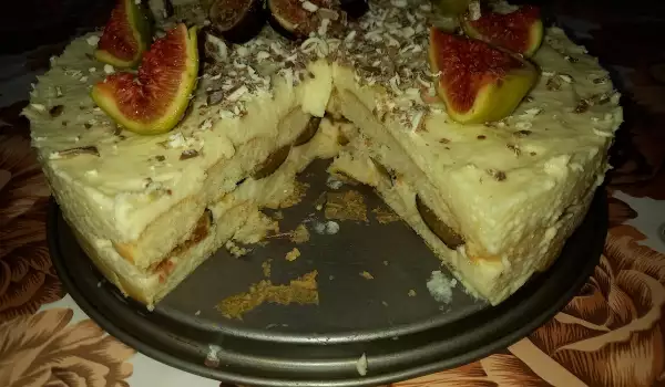 Домашна торта с бишкоти и смокини