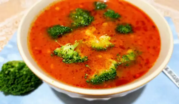 Супа от броколи и домати