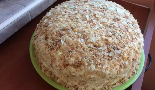 Торта Наполеон с готово бутер тесто