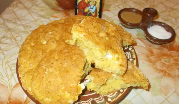 Царевична питка с козе сирене и сода