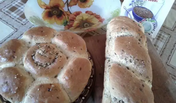 Царевичен хляб с ленено семе
