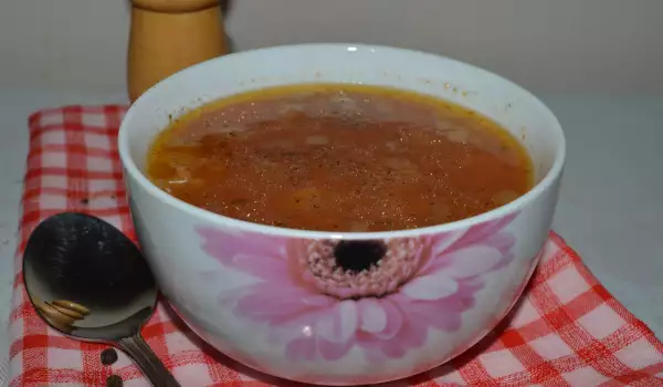 Доматена Супа с Фиде и Картофи