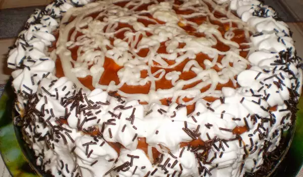 Еклерова торта с крем Брюле и карамелена глазура