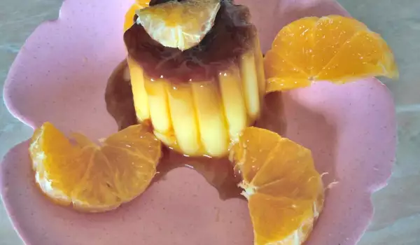 Флан карамел крем с мандарини