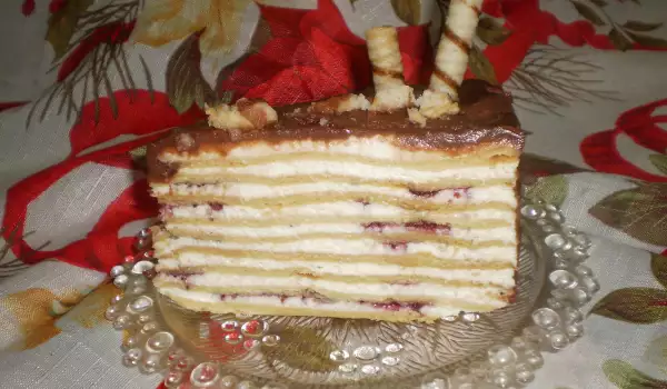 Френска селска торта с маскарпоне и глазура