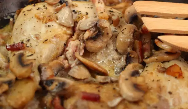 Пиле с бекон и манатарки по италиански