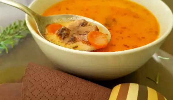 Гъбена супа със застройка