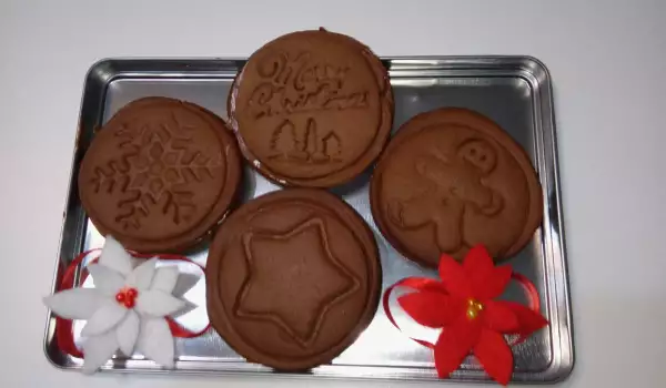 Коледни джинджър бисквити с печати