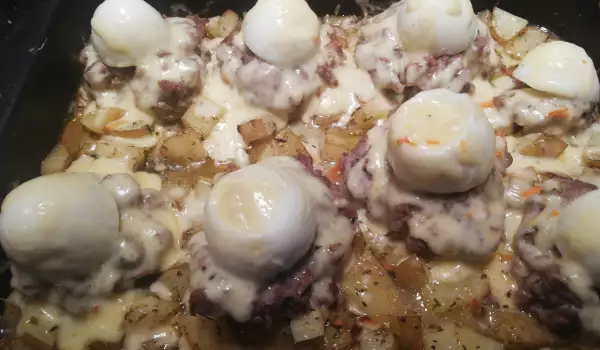 Гнезда от кайма с пресни картофи
