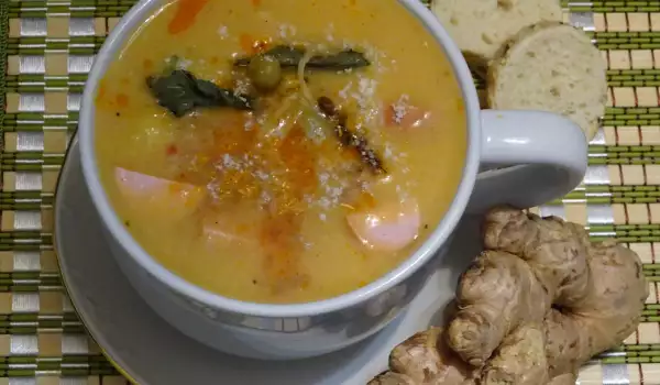 Двойна грахова зимна супа