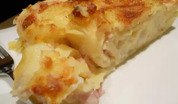 Френски гратин със сирене и шунка (Gratin de pates au jambon)