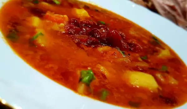 Грузинска супа с червен боб