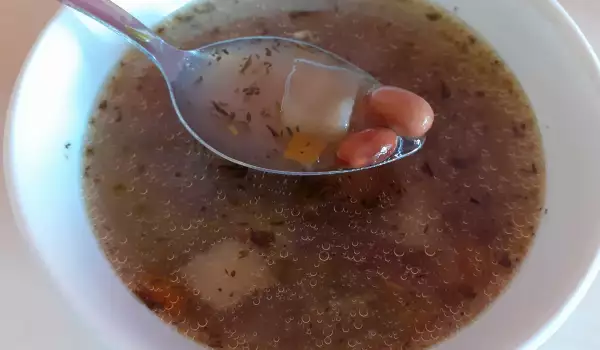Постна картофена супа с боб