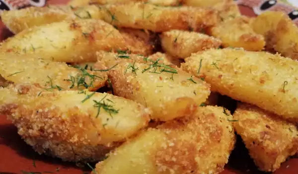 Мъжки картофи с горчица на фурна