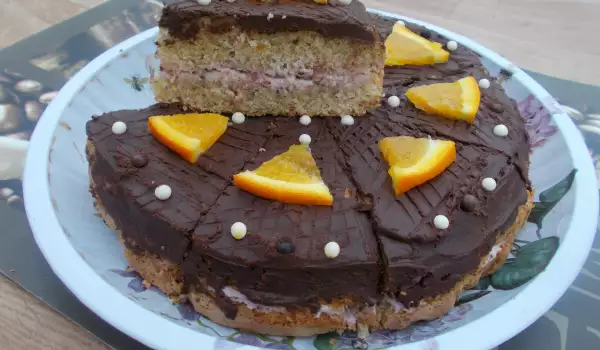 Пълнозърнест кекс с шоколад и портокал