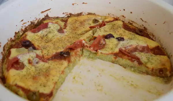 Кето пица с блат от броколи