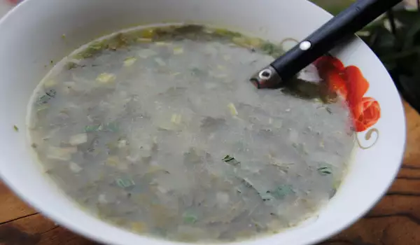 Пролетна супа с киселец и лапад