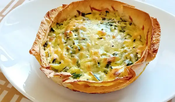 Киш от тиквички и сирене