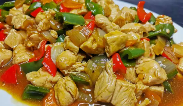 Китайско пиле със зеленчуци