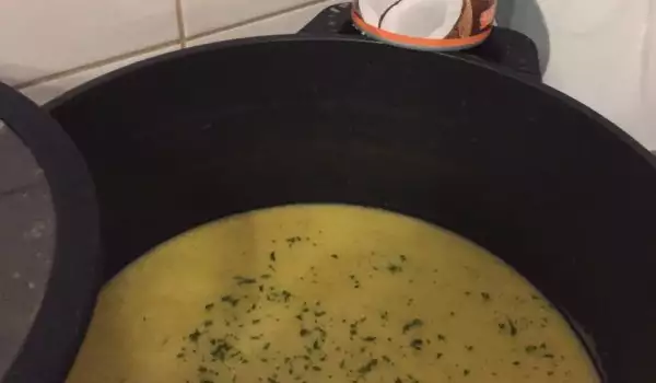 Зеленчукова крем супа с кокосово мляко