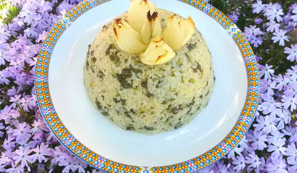 Купол от пикантен ориз с лапад и салвия на оризоварка