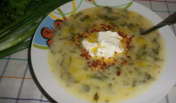 Лападена супа с ориз и варена застройка