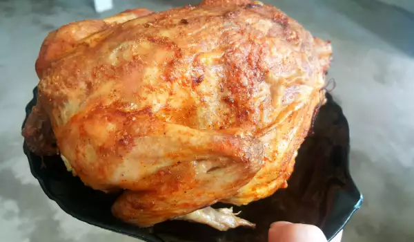 Печено пиле в чеснова марината