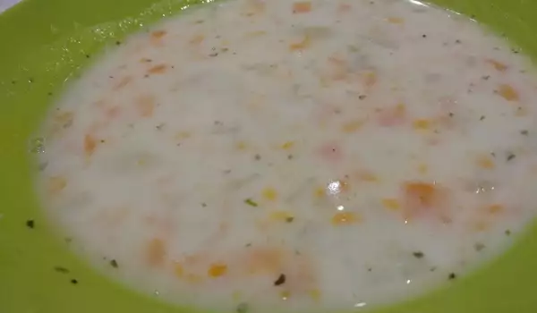 Млечна зеленчукова супа с фиде