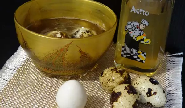 Обезцветяване на пъдпъдъчи яйца