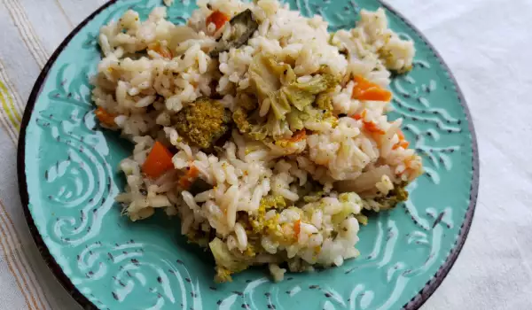 Ориз със зеленчуци в Crock-Pot