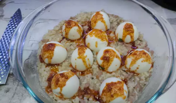 Ориз с яйца и пармезан