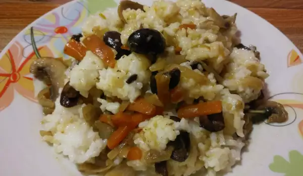 Ориз с гъби и маслини по китайски