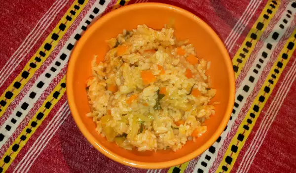 Ориз със зеле и тандури масала на оризоварка