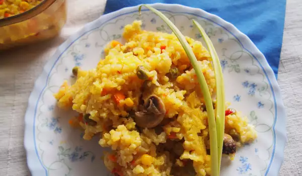 Ориз със зеленчуци и куркума