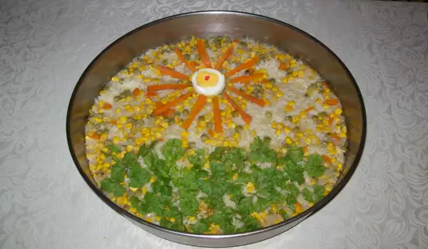 Ориз с моркови и царевица