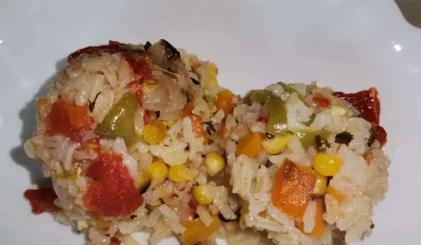 Ориз с летни зеленчуци