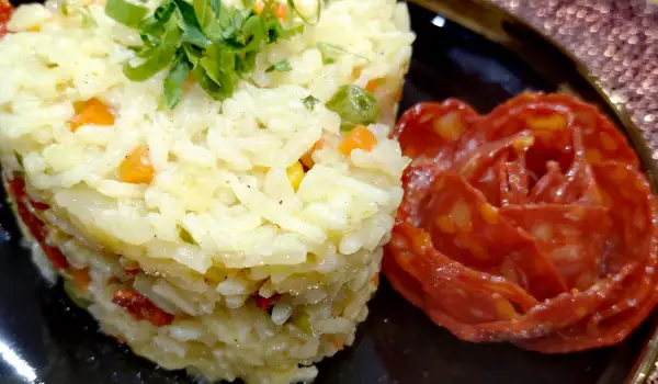 Ориз със зеленчуци на фурна за гарнитура