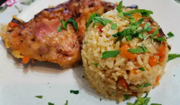 Ориз с манатарки и пиле