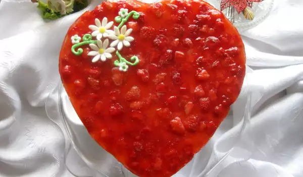 Оризова торта с ягоди и сироп от рози